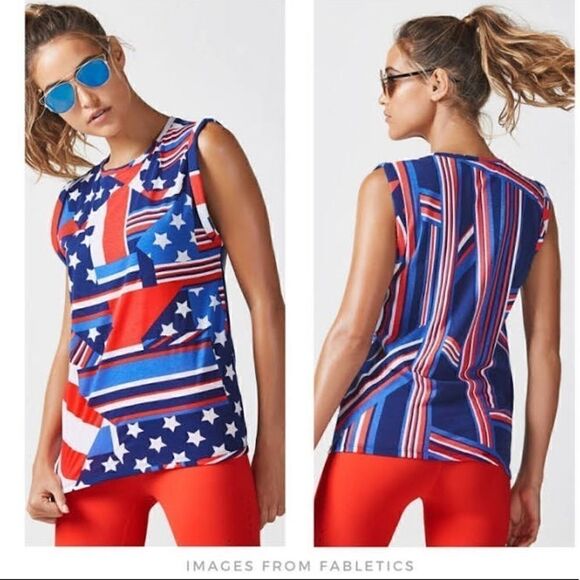 Athletic Tank Patriotic | XXS | Fabletics - Picture 3 of 7